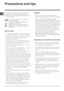 Page 1414
GB
Precautions and tips
! The appliance was designed and manufactured in
compliance with international safety standards. The
following warnings are provided for safety reasons and
must be read carefully.
This appliance complies with the following
Community Directives:
- 73/23/EEC of 19/02/73 (Low Voltage) and
subsequent amendments;
-89/336/EEC of 03.05.89 (Electromagnetic
Compatibility) and subsequent amendments;
- 2002/96/CE..
General safety
• The appliance was designed for domestic use inside the...