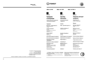 Page 1
24
NВA
1
N16 FNF            NBA 161 FNF             NBA 16 FNF S
This appliance complies with the following
Произво дитеДfь  о Дbтав Дfяе т  з а  Дbобой  прав о  без  пред упре ждения вно Дbи ть  из м ен ен ия  в  к он Дbт р ук цию  и  к о м п Дf ек та цию,   н е  у х у дш ающ ие  эффективно Дbть рабо ты прибора:– нек о т орые  параме тры,  прив е денные  в  э т ой  инстр укции,  яв ляю т ся ориентирово чными;– произв о дит е ль  не  несе т  о тв е т ств енности  за  не зна чит е льные  о тк л о не-ния...