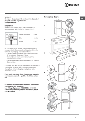 Page 3

./!






∅ 3mm
5
.9.1
To avoid a shock hazard do not insert the discarded
plug into a socket anywhere else.
Fitting a new plug
IMPORTANT
59
=9.$8=>9.?=
=?
=9.

.=59$8$8=-??59.=###
	
: =	
! .	
! ?
		
	 


	%
 
	 
	1
 	
:		%

@=A...