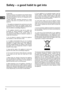 Page 1212
Safety – a good habit to get into
AT T E N T I O N
! Before placing your new appliance into operation please 
read these operating instructions carefully. They contain 
important information for safe use, for installation and for 
care of the appliance.
! Please keep these operating instructions for future 
reference. Pass them on to possible new owners of the 
appliance.
1 .  T h i s  a p p l i a n c e  i s  d e s i g n e d  t o  b e  u s e d  i n d o o r s  a n d  u n d e r  
no circumstances should...