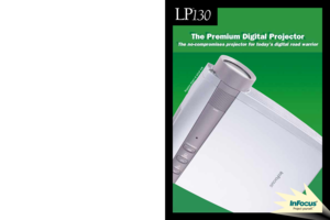 Page 17
24
SPECIFICATIONS 
Display:DLP™from Texas Instruments
Native Resolution:True XGA (1024 x 768)
Data Compatibility:All standard VESA modes, VGA, SVGA, XGA and SXGA 85Hz 
Video CompatibilityFull NTSC (M 4.43), PAL (BGHI, M, N), SECAM (M), HDTV (720p and 1080i RGBHV) 
Brightness:1100 ANSI lumens
Contrast Ratio:400:1 full on full off
Projection Lens:Zoom ratio 1.22:1; Projection ratio wide: 0.72:1; narrow: 0.59:1 (diagonal over distance);
Projection offset 111.3% typical; manual zoom and manual focus 
Light...