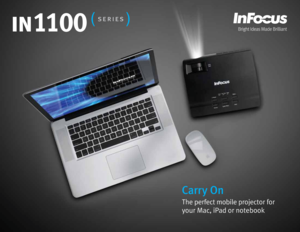 Page 1Carry On
in 1100
The perfect mobile\a projector for 
your Mac\f iPad or noteboo\b 