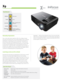 Page 1X9
720p HDReadyresolution
HDMI 1.3 DeepColour, DVI, 
Component connectivitybrightness
1800 lumens
maintenance
freeNo filters to replace or 
screens to clean or panel 
alignment
Just the Facts
1800 Lumens
Contrast
No Hassles
Installation 
BrilliantColor
DLP
® Technolog y
Warranty Bright images in high ambient light environments
 
2500:1 native
100% Maintenance-Free & Filter-Free Design
Table-top, Ceiling-mount and rear projection available within factor y set tings
True to life color reproduction
Superior...