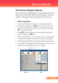 Page 18
7... English
User Controls
The Projector has multilingual On Screen Display menus that 
allow you to make image adjustments and change a variety of 
settings. The projector will automatically detect the source. 
How to operate 
1.	 To	open	the	OSD	menu,	press	“Menu”	on	the	Remote	Control.
2.		When	OSD	is	displayed,	use						keys	to	select	any	item	in	the	
main	menu.	While	making	a	selection	on	a	particular	page,	press		
	 	key	to	enter	sub	menu.
3. 		Use						keys	to	select	the	desired	item	in	the...