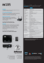 Page 2Security
The IN105 projector features a Kensington® lock and 
user PIN for maximum security.
24/7  Non-Stop Projection
All new InFocus DLP projectors are filter-free and are 
rated for  24/7 operation, resulting in less 
maintenance and hours of worry-free use.
Optional Accessories
Replacement Lamp IN105 (SP-LAMP-061)
LiteShow III Wireless Adaptor (INLITESHOW3)
Security Lock (SEC-LOCK-01)
Cables & Adaptors
For more information, please visit:
www.infocus.com/Accessories.aspx
Warranty
Providing the highest...