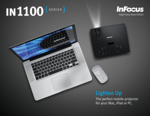 Page 1Lighten Up
in 1100
The perfect mobile projector 
for your Mac, iPad or PC. 