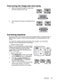 Page 25Operation 25
Fine-tuning the image size and clarity
1. Adjust the projected image to the size that 
you need using the zoom ring.
2. Then sharpen the image by rotating the focus 
ring.
Correcting keystone
Keystoning refers to the situation where the projected image is noticeably wider at 
either the top or bottom. It occurs when the projector is not perpendicular to the 
screen. 
To correct this, besides adjusting the height of the projector, you will need to 
manually correct it following one of these...