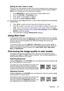 Page 29Operation 29
Setting the User 1/User 2 mode
There are two user-definable modes if the current available picture modes are not 
suitable for your need. You can use one of the picture modes (except the User 1/
User 2) as a starting point and customize the settings.
1. Press MENU/EXIT to open the On-Screen Display (OSD) menu.
2. Go to the PICTURE > Preset Mode menu.
3. Press /  to select User 1 to User 2.
4. Press  to highlight Reference Mode.
This function is only available when User 1, or User 2 mode is...