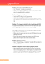 Page 31
0English ...

Appendices

Problem: Image has vertical flickering bar
	Use	“Frequence”	to	make	an	adjustment.
		
Check	and	reconfigure	the	display	mode	of	your	graphic	card	to	
make	it	compatible	with	the	product.	
Problem: Image is out of focus
	 Adjust	the	Focus	Ring	on	the	projector	lens.	
		
Make	sure	the	projection	screen	is	between	the	required	distance	
3.9	to	39.4	feet	(1.2	to	12.0	meters)	from	the	projector	(refer	to	page	
16).
Problem: The image is stretched when displaying 16:9 DVD...