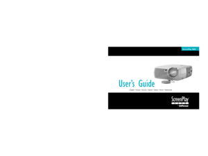 Page 1User’s Guide
InFocus Corporation
In the Americas:
27700B SW Parkway Avenue 
Wilsonville, Oregon 97070-9215
1-800-294-6400 
•503-685-8888
Fax: 503-685-8887
http://www.infocus.com
[ English • Français • Deutsch • Español • Italiano • Norsk • Nederlands]
User’s Guide
ScreenPlay 4805In Europe:
InFocus International B.V.
Strawinskylaan 585
1077 XX Amsterdam
The Netherlands
Phone: +31 20 579 2000
Fax: +31 20 579 2999
In Asia :
238A Thomson  Road
#18-01/04 Novena Square
Singapore 307684
Telephone: (65)...