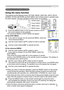 Page 23
23

Operating
STANDBY/ONVIDEOUPDOWNBLANK
ASPECTPUSH
LASERINDICATOR
LASER
RGB
ENTER
ONOFF
ESCPOSITIONMAGNIFYMUTEKEYSTONEFREEZEONE TOUCH
AUTO PA
GE
MENURESETVOLUME
Multifunctional settings
Using the menu function
This projector has the following menus: PICTURE, IMAGE, VIDEO Qlty
., INPUT, SETUP, 
SCREEN, OPTION, NETWORK and EASY MENU. Each of these menus is operated using 
the same methods. The basic operations of these menus are as follows.
1. Press the MENU button on the remote control or one of 
the...