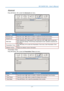 Page 34
IN1124/IN1126 – User’s Manual 
Advanced 
 (Enter) / ► to enter the  Advanced sub menu. Press 
 
ITEM DESCRIPTION 
Security Lock  Press the cursor  ◄► button to enable or disable the security lock function. 
Keypad Lock Press the cursor  ◄► button to enable or disable the keypad lock function. 
When displaying the image against a wall, press the cursor ◄► button to select dif-
ferent wall color settings. This will help compensate for color variations caused by the 
wall surface.  
Wall Color 
Press...