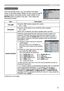 Page 10157
AUDIO menu
AUDIO menu
From the AUDIO menu, you can perform the items 
shown in the table below. Select an item using the ▲/▼ 
cursor buttons, and press the ► cursor button or the 
ENTER button to perform this item. Then follow the 
instructions below. 
ItemDescription
VOLUMEUsing the ◄/► buttons adjusts the volume.
Low ó High
SPEAKER
Using the ▲/▼ buttons turns on/off the built-in speaker.
ON ó OFF
When OFF is selected, the built-in speaker does not work.
AUDIO SOURCE
While the image signal from the...