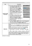 Page 10763
SCREEN menu
ItemDescription
SOURCE NAME
(continued)
(6)  
The current name will be displayed on 
the first line. Use the ▲/▼/◄/► buttons and the ENTER or INPUT button to select and enter characters. To erase 1 character at a time, press the RESET button or press the ◄ and INPUT button simultaneously. Also if you highlight DELETE or ALL CLEAR on screen and press the ENTER or INPUT button, you can erase one character or all characters at a time. The name can be up to 16 characters.
(7)  
To change an...