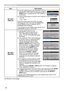 Page 13692
SECURITY menu
ItemDescription
MY TEXT DISPLAY
(1)  Use the ▲/▼ buttons on the SECURITY menu to select the MY TEXT DISPLAY and press the ► or ENTER button to display the MY TEXT DISPLAY on/off menu.
(2)  Use the ▲/▼ buttons on the MY TEXT DISPLAY on/off menu to select on or off.
ON ó OFF
When this is set to ON, the START UP screen will display MY TEXT and when INFORMATION on the SERVICE menu is selected, INPUT_INFORMATION will display.
• This function is only available when the MY TEXT PASSWORD...