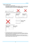 Page 4– iii – 
Projector Installation Notice 
 Place the projector in a horizontal position 
The tilt angle of the projector should not exceed 15 degrees. In addition, the projector should 
not be installed in any other way except desktop and ceiling mount positions. Otherwise lamp life 
could decrease dramatically, and may lead to other unpredictable damage. 
     
 Allow at least 50 cm (19.69 inch) clearance around the exhaust vent. 
   
   
 
 Ensure that the intake vents do not recycle hot air from the...