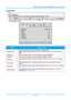 Page 28— 21 — 
Image Menu  
 Attention ! 
When image options are changed, the Display Mode changes to User. 
Press the MENU button to open the OSD menu. Press the ◄► buttons to move to the Image Menu. 
Press the ▲▼ buttons to move up and down in the Image menu. Press the ◄► buttons to enter and 
change setting values. 
 
ITEM DESCRIPTION 
Display Mode 
Press the ◄► buttons to enter and set the Display Mode.  
Note: Display Mode must be set to User in order to access the other Image menu 
items. 
Brightness...