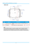 Page 13— 6 — 
Bottom view 
 
ITEM LABEL DESCRIPTION SEE PAGE 
1.  Ceiling support holes Contact your dealer for information on mounting the projector on a 
ceiling. 
2.  Tilt adjustor  Rotate adjuster lever to adjust angle position.  14 
 
Note: 
If you are installing the projector on the ceiling, we strongly recommend using InFocus approved 
ceiling mounts for proper fitting, ventilation and installation. Refer to the installation guide that 
comes with the InFocus Ceiling Mount kit for more information. The...