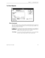 Page 93Chapter 5— Using Inside Track
85 Inside Track User Guide
To Print Reports
Print Command
This window appears when you select the Print command button shown on page 59. It
allows you to select the destination printer or file. The only print range available is All,
which prints all pages of the report.
The window shows the currently selected printer. If you would like to
change printers or printer setup, select the Setup command button to
display the Print Setup window shown on page 87.
You can select All...