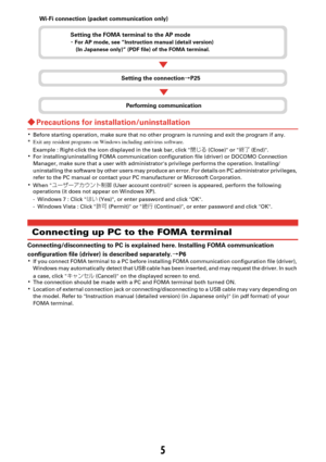 Page 1155
×Precautions for installation/uninstallation
KBefore starting operation, make sure that no othe r program is running and exit the program if any.
* Exit any resident programs on Windows including antivirus software.
Example : Right-click the icon displayed in the task bar, click  a