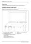 Page 22MYRICA P42-1A / P42-2 / P50-2 
20 - English A26361-K1040-Z120-1-M119, edition 3 
Operation 
Controls are provided on the device and the remote control for operating the plasma TV. 
Operating elements on the device 
The operating controls of the plasma TV are located in the underside of the device. With these 
buttons you can operate the basic  functions of the plasma TV. 
  1 =  INPUT SELECT button (SOURCE) 
for selecting the video input source 
2 =  VOLUME buttons (volume) 
The VOLUME  S button opens...