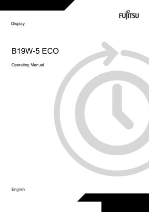 Page 1
English
B19W-5 ECO
Operating Manual
Display
 