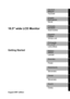 Page 518.5 wide LCD Monitor
Getting Started 
Deutsch
Magyar
Jmkkdbc
English
;te]Zjkdb
Norsk
Français
Român
Eesti keeles 
Español
Türkçe
…ªª¦¬¨©›
Português

Lietuviškas
Italiano
WEEE
Latviski
Svenska 
Polski
Nederlands
Slovensko
Dansk
Slovenský 
Suomi
ýesky 
August 2007 edition 
 