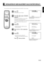 Page 41English
E-41
INITIALIZATION OF USER ADJUSTMENT VALUE (FACTORY DEFAULT)
1
“FACTORY DEFAULT” selected in the
main menu screen
Displays the message of whether to
proceed the initialization
Displays the message of having
completed the initialization
You can restore the values of the adjustment/setting made in the MENU to factory settings.
PICTURE  POSITION/SIZE  AUDIO  FEATURES  FACTORY DEFAULT
3
4
5
Press .
The main menu screen will appear.
Press  or  to select “FACTORY
DEFAULT”.
Each time you press  or ,...