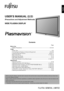 Page 13Before using the display, read the User’s manual (1/2) and the User’s manual (2/2) carefully so that you know how
to use the display correctly.
Refer to these manuals whenever questions or problems about operation arise. Be sure to read and observe the
safety precautions.
Keep these manuals where the user can access them readily.
*Installation and removal require special expertise.  Consult your product dealer for details.
Contents
USER’S MANUAL (2/2)
(Precautions and Adjustment Methods)
WIDE PLASMA...