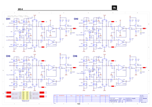 Page 104
1
2
3
4
56
ABC D
6
5
4
3
2
1
D
CBA
spkr_lin3+spkr_rin3+spkr_lin4+spkr_rin4+
spkr_rin4-spkr_lin3-spkr_rin3-spkr_lin4-
spkr_lin4-
spkr_rin3+spkr_rin3-spkr_lin3+spkr_lin3-
spkr_lin4+spkr_rin4+spkr_rin4-
C60
0.22uF/1206
R344
1k
Q15
MMBT3906
SX44
0603ESDA
R19
56.2k
R22
56.2k
C82
47pF
R386
1k
R58
10.0k 1%
R65
10.0k 1%
C57
0.22uF/1206
R68
3.3k
14
13J2G
RCA JACK, OCTAL
3
1
2
D17
BAV70/SOT
C46
0.22uF/1206
12
11J2F
RCA JACK, OCTAL
R345
240
C83
47pF
R23
56.2k
Q38
MMBT3904
SX15
0603ESDA
R61
10.0k 1%
CH8- 2CH7-...