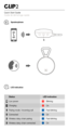 Page 6Quick Start Guide 
Guide de démarrage rapide
Speakerphone6
LED indication7
Status LED indication
Fast blinking
Pairing  mod e / Incoming call
On
ConnectedFast blinking
Low power
Charging
Wireless daisy chain pairing
Wireless daisy chain connected On
Blinking
On    