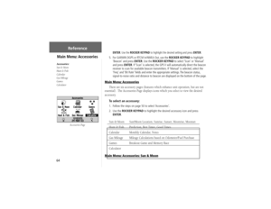 Page 7464
ENTER. Use the ROCKER KEYPAD to highlight the desired setting and press ENTER.
5. 
For GARMIN DGPS or RTCM In/NMEA Out, use the ROCKER KEYPAD to highlight 
‘Beacon’ and press ENTER. Use the ROCKER KEYPAD to select ‘Scan’ or ‘Manual’ 
and press ENTER. If ‘Scan’ is selected, the GPS V will automatically direct the beacon 
receiver to scan for available beacon transmitters. If ‘Manual’ is selected, select the 
‘Freq’ and ‘Bit Rate’ ﬁ elds and enter the appropriate settings. The beacon status,...