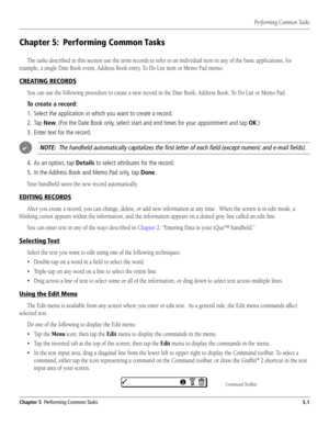 Page 79#HAPTER0ERFORMING#OMMON4ASKS

*iÀvœÀ“ˆ˜}Ê
œ““œ˜Ê/>ÃŽÃ
#HAPTER0ERFORMING#OMMON4ASKS
/