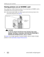 Page 10Downloaded from www.Manualslib.com manuals search engine 4www.kodak.com/go/support Setting up your camera
Storing pictures on an SD/MMC card
Your camera has 16 MB of internal memory. You can purchase an SD/MMC card to 
conveniently store more pictures and videos.
NOTE:  We recommend Kodak SD/MMC cards. When using the card for the first time, format it in this 
camera before taking pictures (see page 29). 
CAUTION:
A card can only be inserted one way; forcing it may cause 
damage. Inserting or removing a...