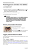 Page 48Reviewing pictures and videos
 40www.kodak.com/go/support
Protecting pictures and videos from deletion
1Press the Review button.
2Press the Menu button.
3Move the Joystick   to highlight Protect  , then press the OK button.
The picture or video is protected and cannot be deleted. The Protect icon   
appears with the protected picture or video.
4To remove protection, press the OK button again.
5Press the Menu button to exit the menu.
CAUTION:
Formatting internal memory or an SD or MMC card deletes 
all...