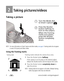 Page 104www.kodak.com/go/support
2Taking pictures/videos
Taking a picture
NOTE:  For more information on Smart Capture and other modes, see page 6. Framing marks do not appear 
in some SCN (scene) and Video modes. 
Using the framing marks
Framing marks indicate the camera focus area. 
1Press the Shutter button halfway.
If the camera is not focusing on the desired subject, 
release the Shutter button and recompose the scene.
2Press the Shutter button completely down to 
take the picture.
NOTE:  Framing marks do...