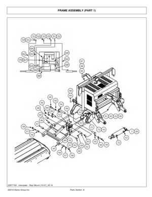 Page 13FRAME ASSEMBLY (PART 1)
©2016 Alamo Group Inc.
Parts Section -8
02977160 - Interstater - Rear Mount (10-07)_05-16 