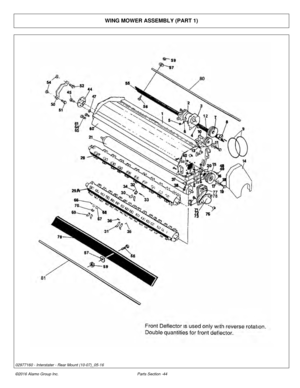 Page 49WING MOWER ASSEMBLY (PART 1)
©2016 Alamo Group Inc.
Parts Section -44
02977160 - Interstater - Rear Mount (10-07)_05-16 