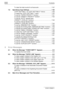 Page 7Contents
vi Di1611/Di2011To clear the total counts for all accounts ................................. 7-37
7.6 Specifying Copy Settings .......................................................... 7-38
“COPY SETTING 1” & “COPY SETTING 2” menus................. 7-38
To select the “COPY SETTING 1” menu ................................. 7-40
To set the “PAPER PRIORITY” function .................................. 7-41
To set the “DENSITY PRIORITY” function .............................. 7-42
To set the “AUTO”...