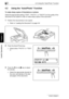 Page 7744.2 Using the “Auto/Photo” Function
4-4 Di1611/Di2011
Useful Operations
Chapter 4
4.2 Using the “Auto/Photo” Function
To make sharp copies of illustrations or photos
Select the appropriate setting (“TEXT”, “PHOTO”, or “TEXT/P”) for the quality of the 
document to be copied in order to make sharp copies of the document.
1Position the document(s) to be copied.
❍Refer to “Loading the Document” on page 3-9.
2Press the [Auto/Photo] key.
❍Select either “PHOTO” or “TEXT/
P”.
3Press the or key to adjust 
the...