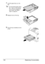 Page 140Replacing Consumables 130
7Load the paper face up in the 
tray.
Do not load the paper above 
the 
↑ mark. For the informa-
tion on the tray capacity for 
each media, see “Media 
Types” on page 85. 
8Reattach the lid of the tray.
9Push the tray completely into the 
printer. 
Downloaded From ManualsPrinter.com Manuals 