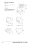 Page 16Getting Acquainted with Your Printer 6
Front View with Options
1—Duplex
2—Lower feeder units (Tray 3 and 
Tray 4)
3—Sub tray
4—Offset tray
5—Face up tray (pagepro 5650EN: 
Standard, pagepro 4650EN: 
Option)
24
3
5
1
For pagepro 5650EN For pagepro 4650EN
11
4
5
Downloaded From ManualsPrinter.com Manuals 