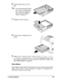 Page 105Loading Media 95
6Load the paper face up in the 
tray.
Do not load the paper above 
the 
↑ mark. For the informa-
tion on the tray capacity for 
each media, see “Media 
Types” on page 85. 
7Reattach the lid of the tray.
8Push the tray completely into the 
printer.
9Select PAPER MENU/PAPER SOURCE/TRAY X (Tray 1/2/3/
4)/PAPER SIZE
 and PAPER TYPE in the configuration menu, and 
then select the setting for the size and type of media that is loaded. See 
also “PAPER MENU” on page 36.
Other Media
When...