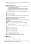 Page 29Using the Postscript and PCL Printer Driver 19
„Specify the tray that contains the paper for the front and back cover pages 
and separator pages.
Watermark/Overlay Tab
Be sure to use overlays with print jobs with a paper size and orienta-
tion that matches the overlay form.
In addition, if settings have been specified for “N-up” or “Booklet” in 
the printer driver, the overlay form cannot be adjusted to match the 
specified settings.
The settings in the “Overlay” function of the Watermark/Overlay tab...