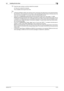 Page 92bizhub 2156-15
6.2 Installing the fax driver6
10Close the open windows, and then restart the computer.
%Be sure to restart the computer.
This completes removing the fax driver.
Tips
-In Windows XP/Server 2003, even if the fax driver is removed in the steps above, the model information 
file will remain in the computer. For this reason, when reinstalling the same version of the fax driver, the 
driver may not be rewritten. In this case, remove the following files as well.
– Check the...