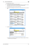 Page 49bizhub 423/363/283/2232-34
2.9 Account Track Setting Function2

0For the procedure to access the Admin Mode, see page 2-2.
0Do not leave the machine with the Admin Mode setting screen left shown on the display. If it is abso-
lutely necessary to leave the machine, be sure first to log off from the Admin Mode.
1Start PageScope Web Connection and access the Admin Mode.
2Select [Account Track Settings] from the pull-down menu of User Auth/Account Track and click [Dis-
play].
3Click [New Registration].
%To...