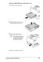 Page 165Clearing Media Misfeeds 155
Clearing a Media Misfeed at the Paper Tray
1Pull the tray out of the printer.
2Remove the lid, and remove any 
wrinkled media from the tray.
3Remove any misfed media.
If any media is jammed at 
the optional lower feeder 
unit (tray 3/4), examine 
the interior of the tray.
4Remove all media from the tray.
Downloaded From ManualsPrinter.com Manuals 