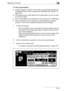 Page 271Application Functions6
bizhub 500/420/360 (Phase 3) 6-29To copy using Chapters
0Load the original in the ADF. If the number of original sheets exceeds 80, 
use Separate Scan mode. For details, see Separate Scan Setting on 
page 4-69.
0With Separate Scan mode selected, the original glass can also be used 
to scan the original.
0Up to 30 title pages can be specified for the original from 1 to 999 pages.
0The tray selection can be changed for printing specified title pages. 
However, it cannot be changed...