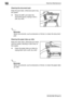 Page 55813Machine Maintenance
13-4 bizhub 500/420/360 (Phase 3)Cleaning the document pad
Keep the pad clean; otherwise spots may 
be copied
%Raise the ADF, and clean the 
document pad by wiping it with a 
soft, dry cloth.
2
Reminder 
Never use solvents, such as benzene or thinner, to clean the document 
pad.
Cleaning the paper take-up roller
Keep the roller clean; otherwise soil marks 
may be copied, resulting in dark lines on 
the copies.
%Clean the paper take-up rollers by 
wiping them with a soft, dry cloth....