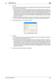 Page 175bizhub 423/363/283/2234-28
4.3 HDD TWAIN driver4
5Click [OK].
%If a wrong User Password is entered, a message that tells that the authentication has failed appears. 
Enter the correct User Password.
%If the Enhanced Security Mode is set to [ON], the entry of a wrong User Password is counted as 
unauthorized access. If a wrong User Password is entered a predetermined number of times (once 
to three times) or more set by the Administrator of the machine, a message appears that tells that 
authentication...